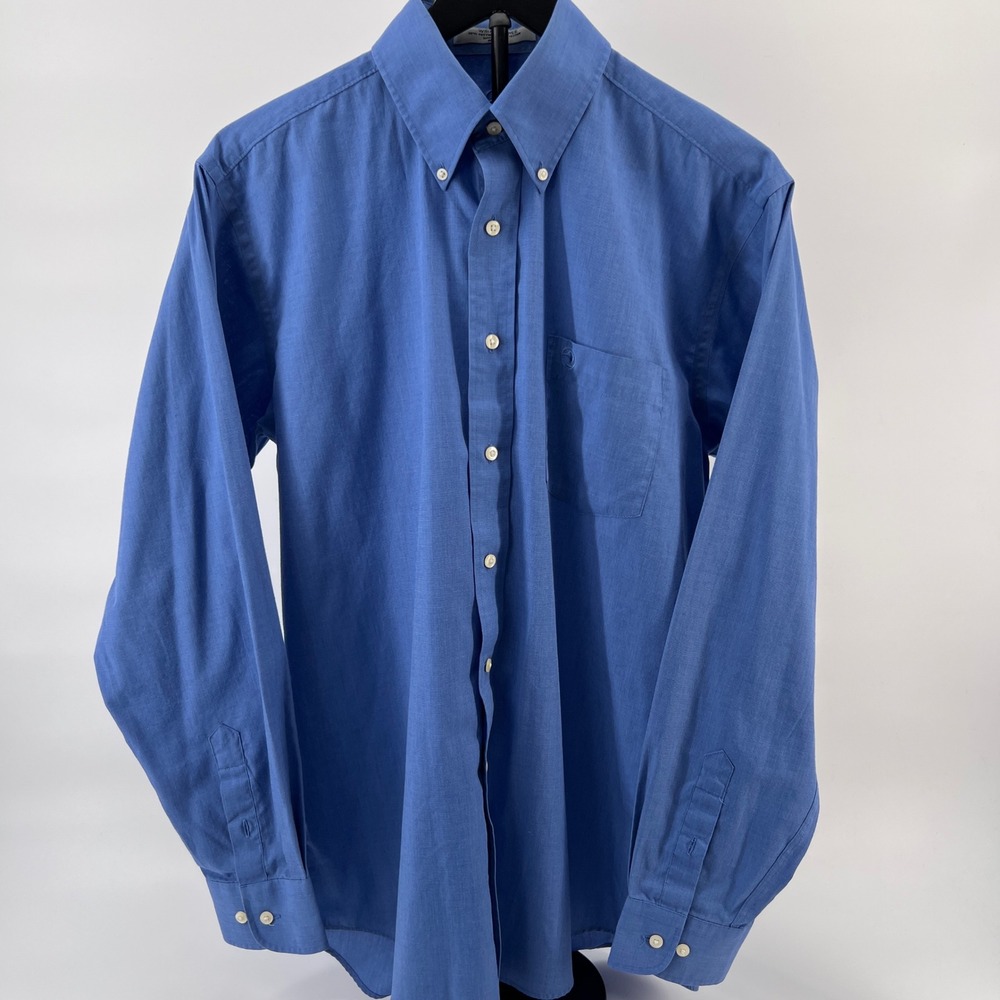 Duck Head Mens Blue Wrinkle Free Button Down Shirt Medium Long Sleeve